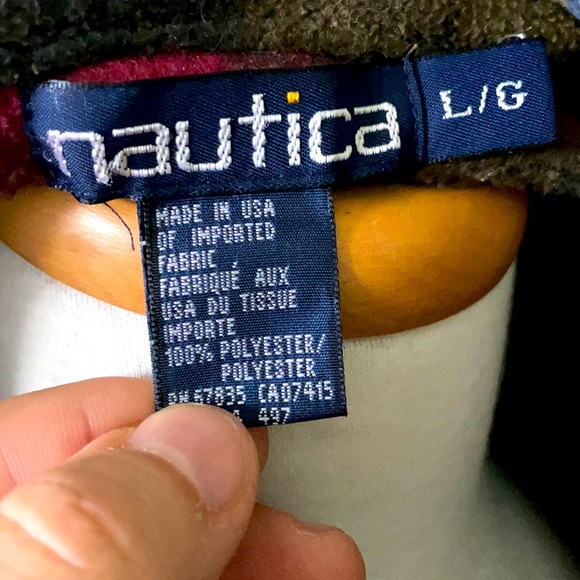 Vintage Nautica Fleece Pullover, Size L - Picture 11 of 11